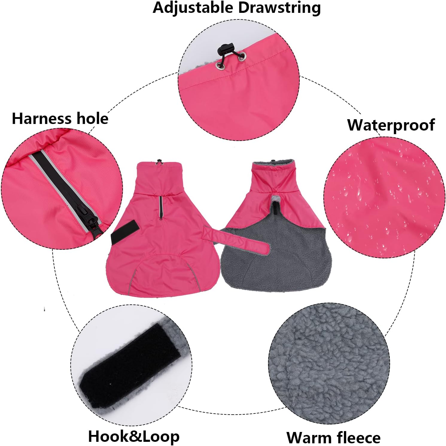 Dachshund Coats Waterproof, Perfect for Dachshunds Sausage, Weiner Dog Winter Coat with Padded Fleece - Image 4