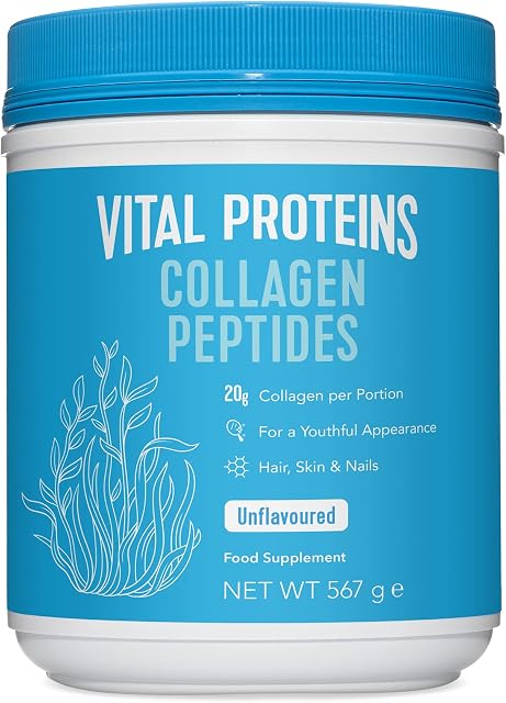 Collagen Supplements, Vital Proteins Hydrolyzed Collagen Peptides Powder (Type I, III) - Unflavored 567g Canister