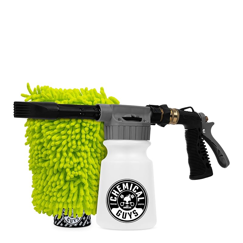Chemical Guys Foam Blaster EZ pistola de espuma para mangueira com luva de lavagem de chenille ACC650BD01
