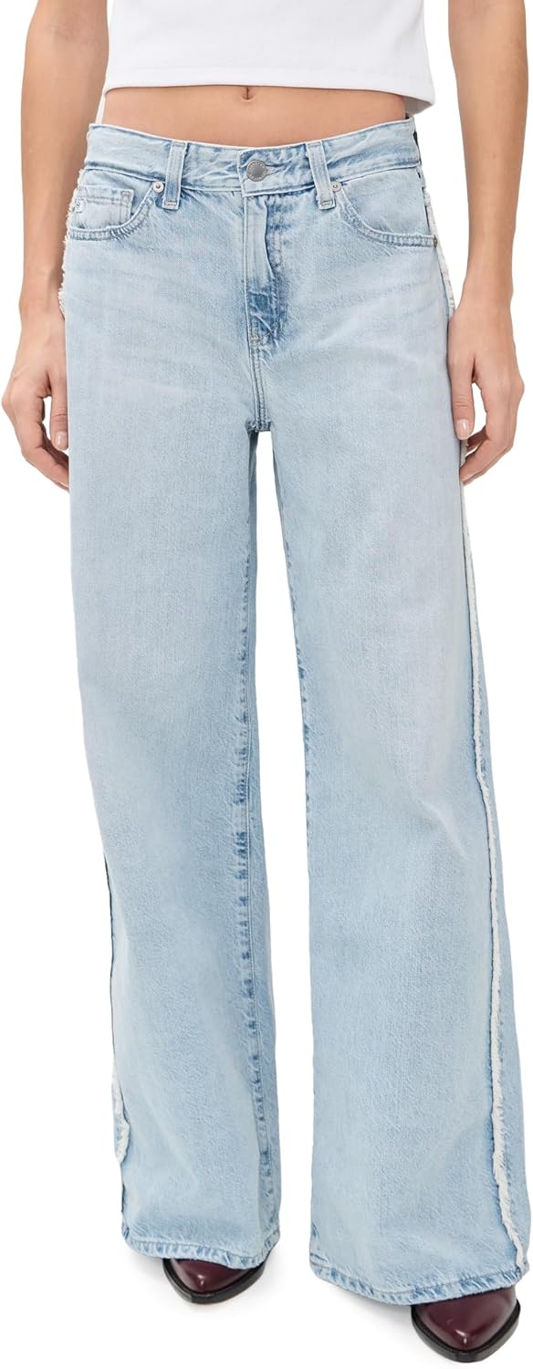 AG Adriano Goldschmied Women's Saige Mid Rise Wide Leg Jeans