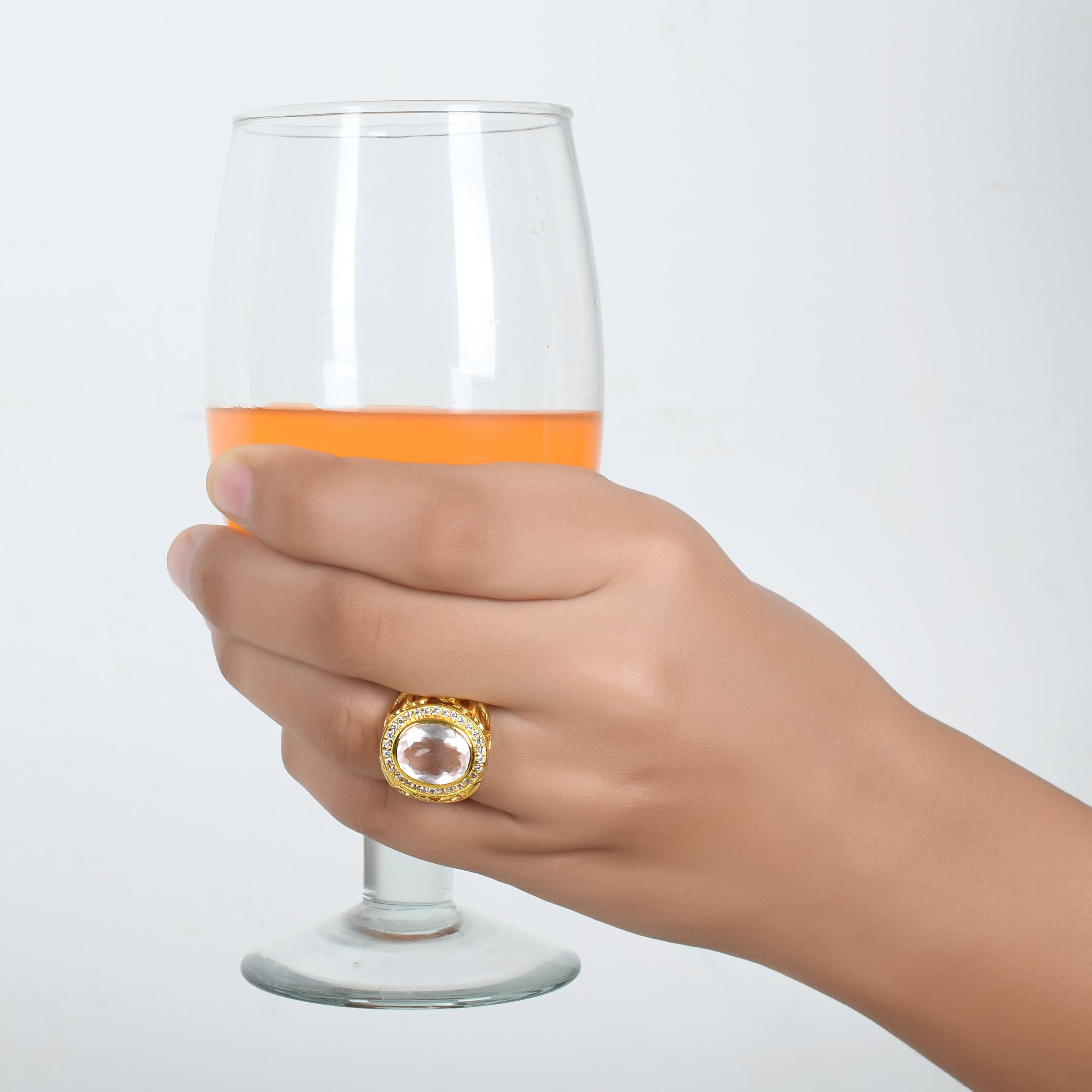 Anillo de cóctel ovalado de cuarzo rosa para mujer, plata de ley 925, chapado en oro, piedra preciosa de gran tamaño con cristal de cuarzo, joyería de moda, juego de bisel