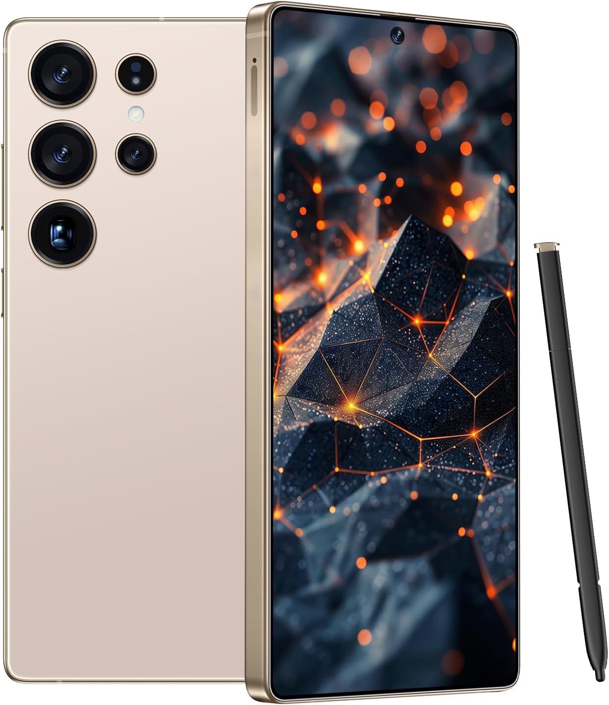 I25 Ultra Smartphone 8+256GB, 6.99" FHD+ Display, Snapdragon 8 Gen 3, 7000mAh, 68MP+108MP Cameras, Stylus Pen, Fingerprint & Face Unlock, GPS (Desert Titanium)