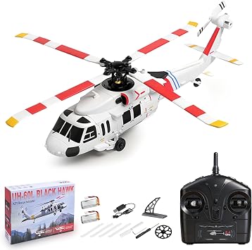 K270 RC Helicopter, UH-60L Black Hawk RC Military Helicopter, 4 CH Helicopters with 6G Gyro, Signal Loss, One Key Function, Optical Flow, Brushless Motor Ultimate RC for Beginners & Pros