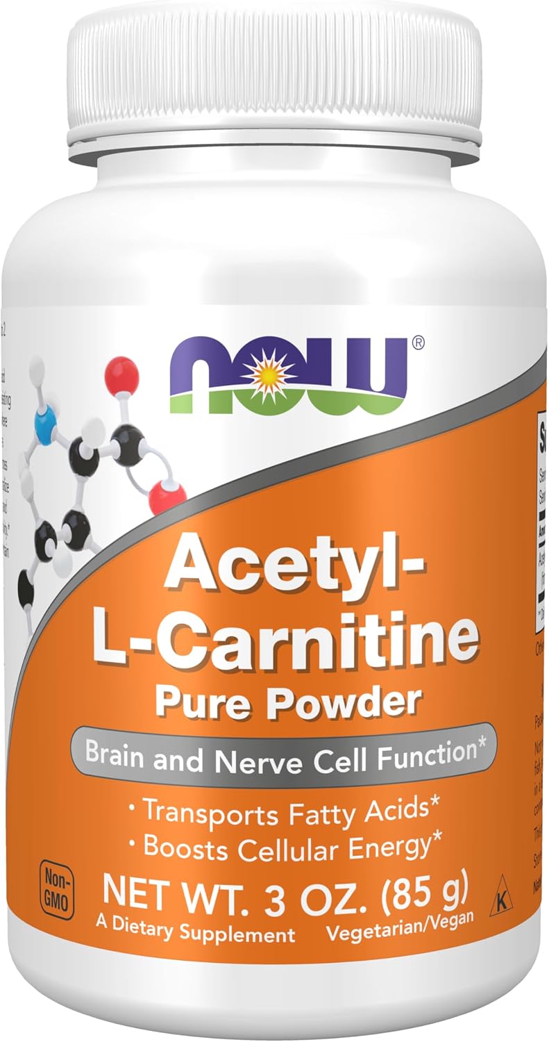 NOW Supplements, Acetyl-L-Carnitine Powder 1,240 mg, Brain Energy*, 3 oz