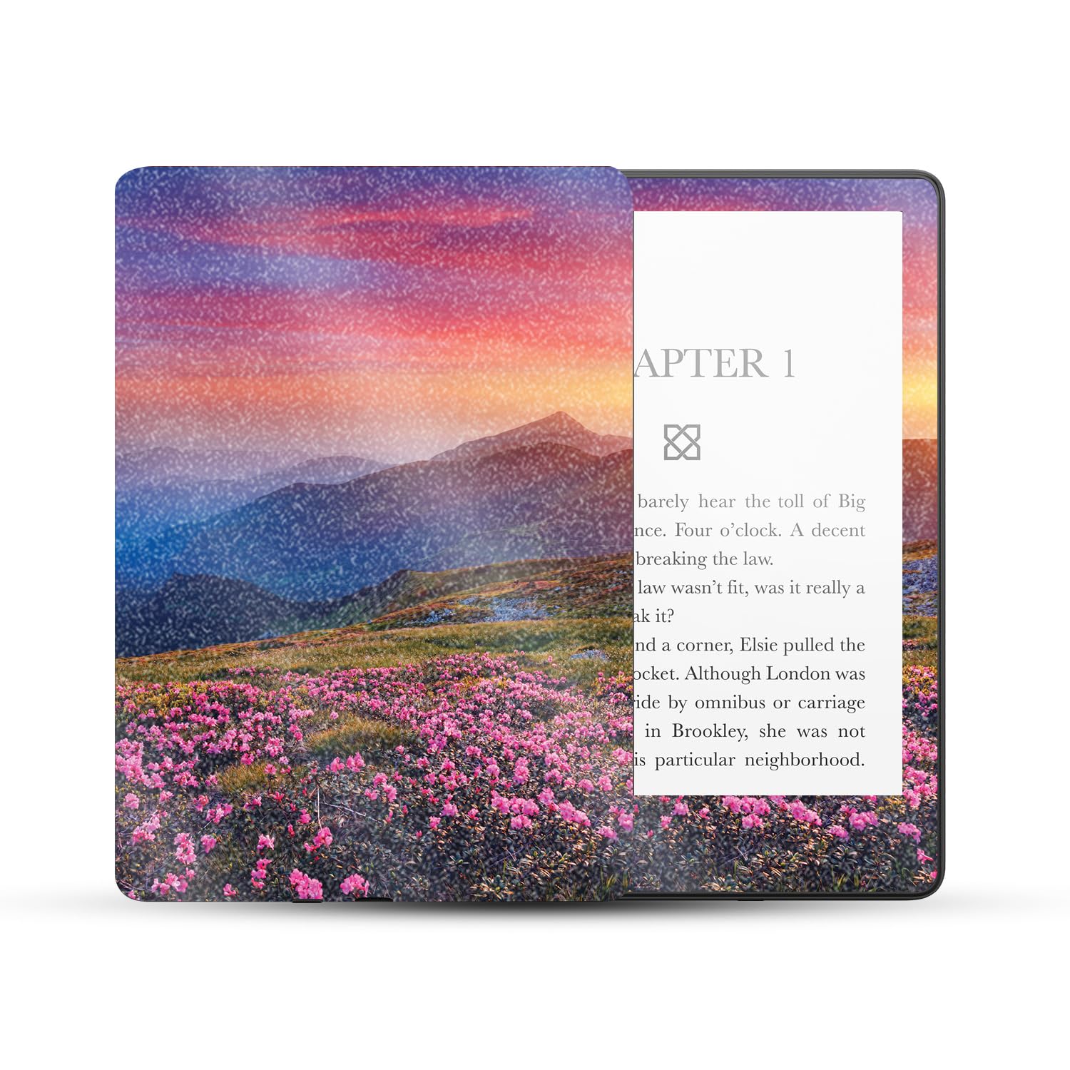 MightySkins Glossy Glitter Skin Compatible with Amazon Kindle Paperwhite 5 6.8-inch 11th Gen (2021) Full Wrap - Field of Color | Protective High-Gloss Glitter Finish | Easy to Apply | Made in The USA
