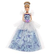 Mattel Disney Princess – Cenerentola Festa di Compleanno, bambola da collezione con abito da ballo e corpetto, look ispirato al film Disney, giocattolo per bambini, 4+ anni, JCR78