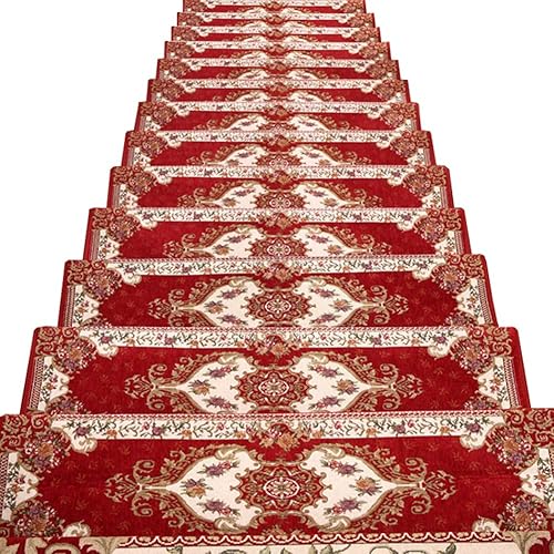 Miniatura 13 de Juego de 13 alfombras antideslizantes y lavables con parte trasera de goma antideslizante para interiores, protectores de escalera autoadhesivos