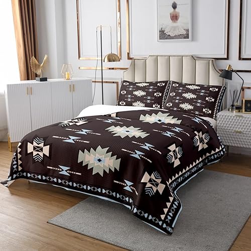 Vista 80 de Erosebridal Ethnic Tribe Feather Coverlet Set Geometric Aztec Bedspread,Western Quilted King African Tribe Arrow Retro Vintage Exotic Geometric