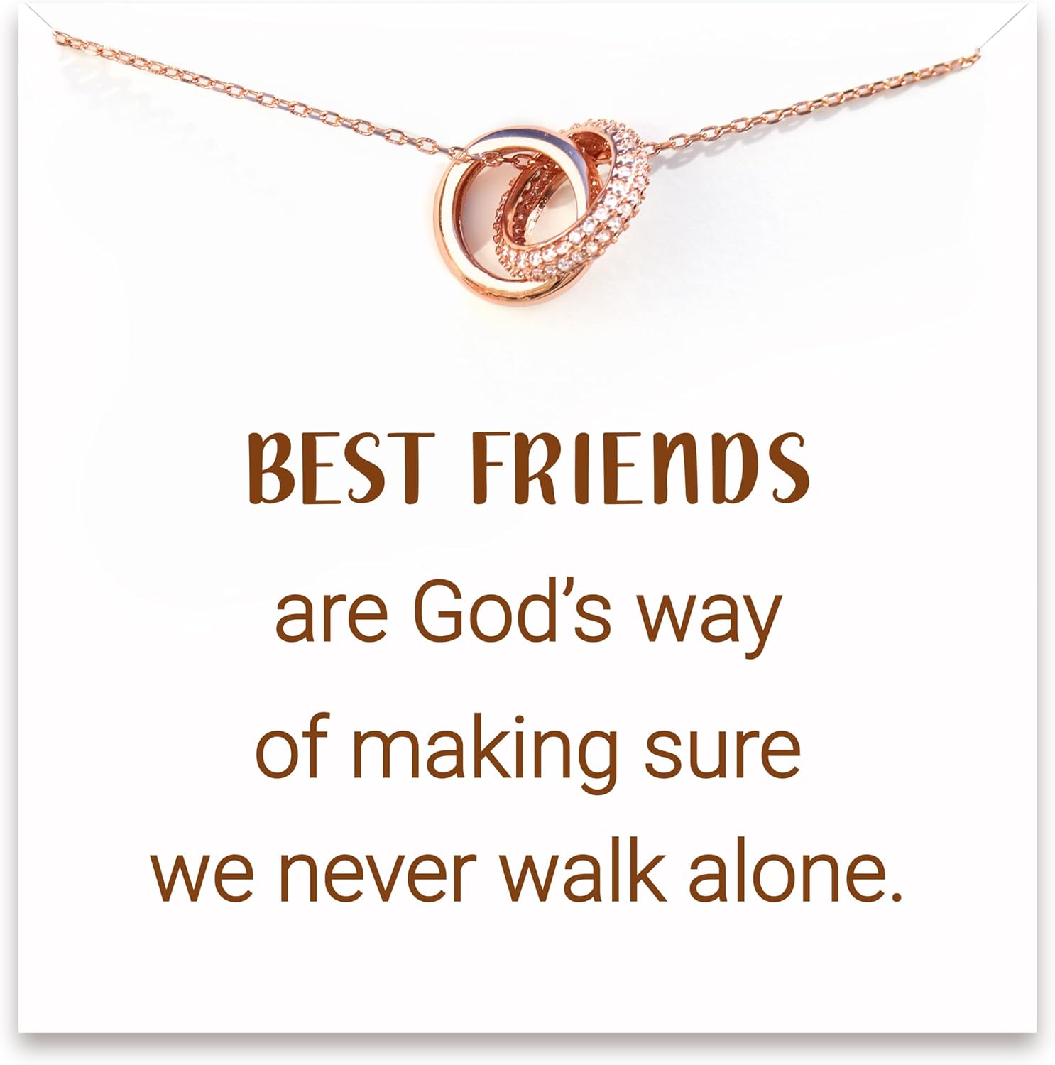 STORYJEWELLERY Friend Necklace, Friend Birthday Gifts for Women, Friendship Gifts for Women, Bestie Necklaces, BFF Gift, Friendship Jewelry, Interlocking Necklace