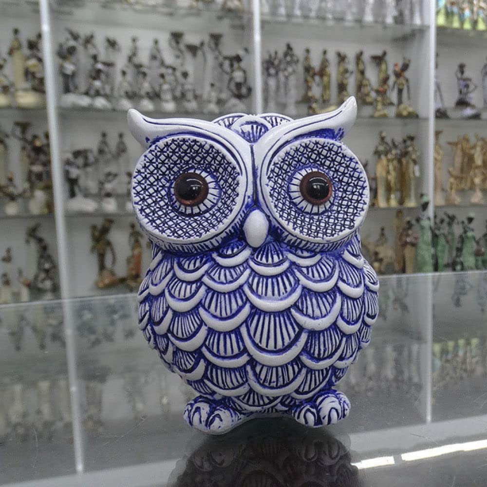 Figurine de bureau hibou style porcelaine pour sublimer votre espace de travail