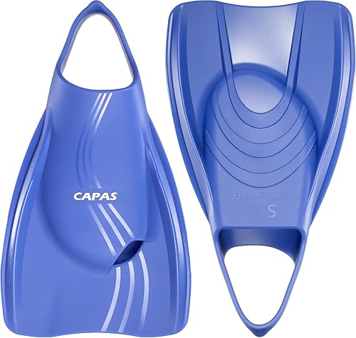 Miniatura 16 de CAPAS Aletas de Entrenamiento de Natación Pro con Bolsa de Malla, Aletas de Natación Profesionales Cortas de Silicona, Aletas de Talón Abierto Azul