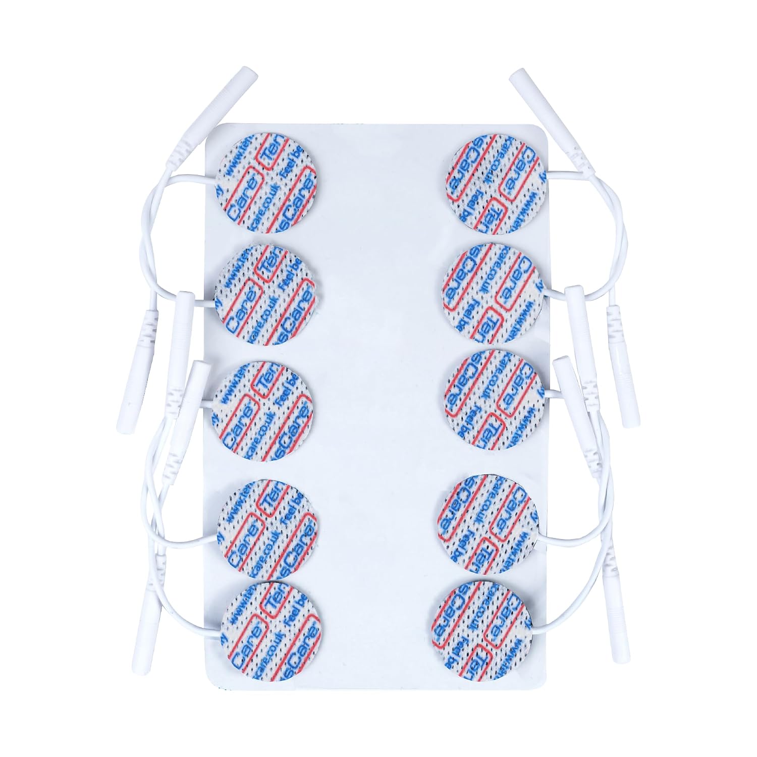 TensCare 1" Circular TENS Unit Replacement Pads, 1 Pack of 10 – Reusable Latex-Free 2mm Pin Electrode Pads for TENS, EMS, Microcurrent & IFT – Ideal for Small Areas, Hands & Face