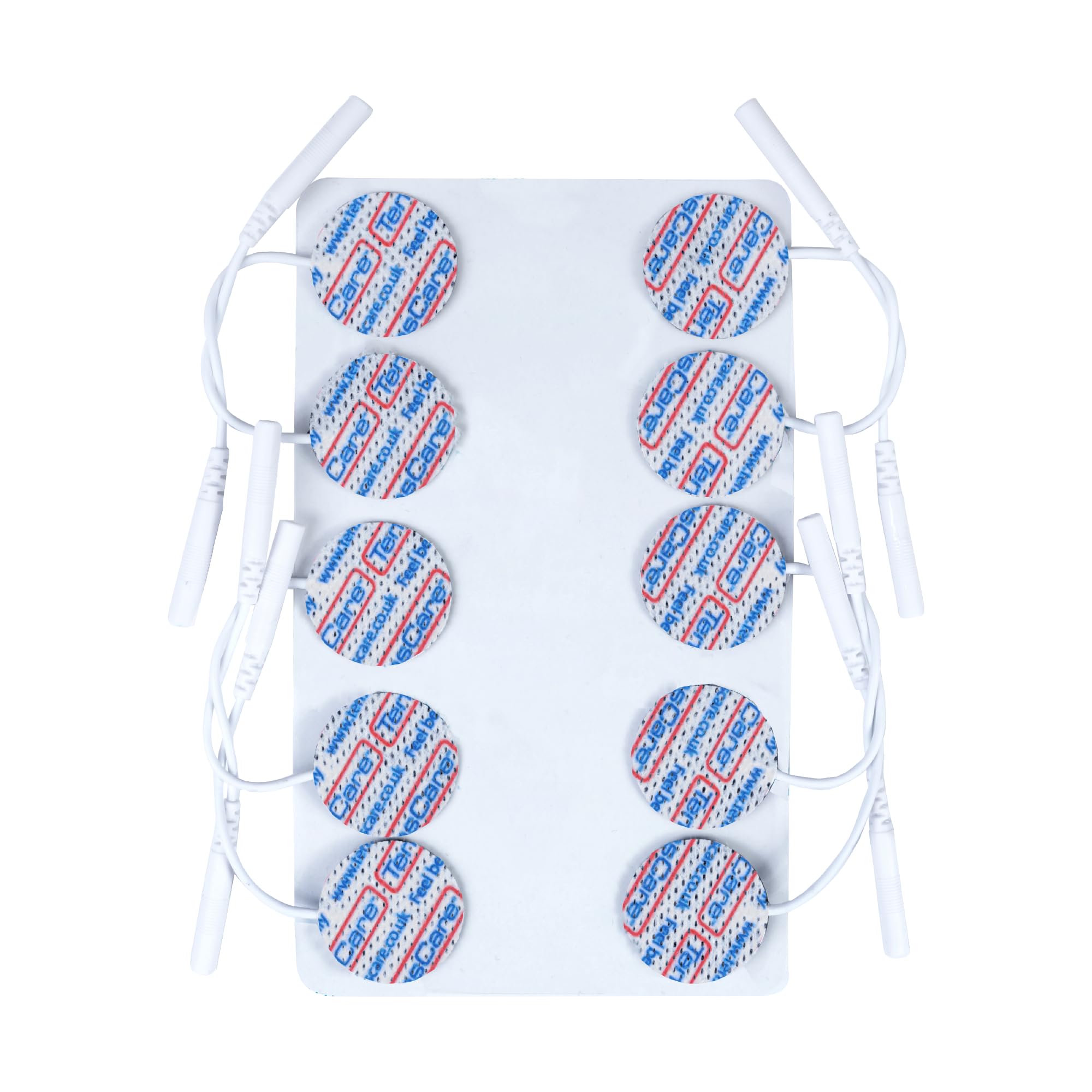 TensCare 1" Circular TENS Unit Replacement Pads, 1 Pack of 10 Electrodes – Reusable Latex-Free 2mm Pin Electrode Pads for TENS, EMS, Microcurrent & IFT – Ideal for Small Areas, Hands & Face