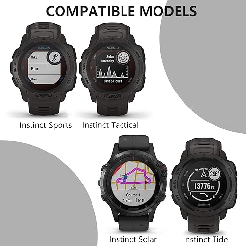 Miniatura 3 de Compatible con Garmin Instinct Band, correa de repuesto de silicona suave para Garmin Instinct 2SolarTactical
