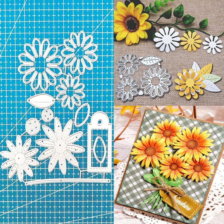 Chrysanthemums Metal Cutting Dies for Card Making New, Flower Carbon Steel Butterfly Die Cuts Stencils Tool for Paper Crafting/Scrapbooking/Embossing/Photo Album Decor/DIY