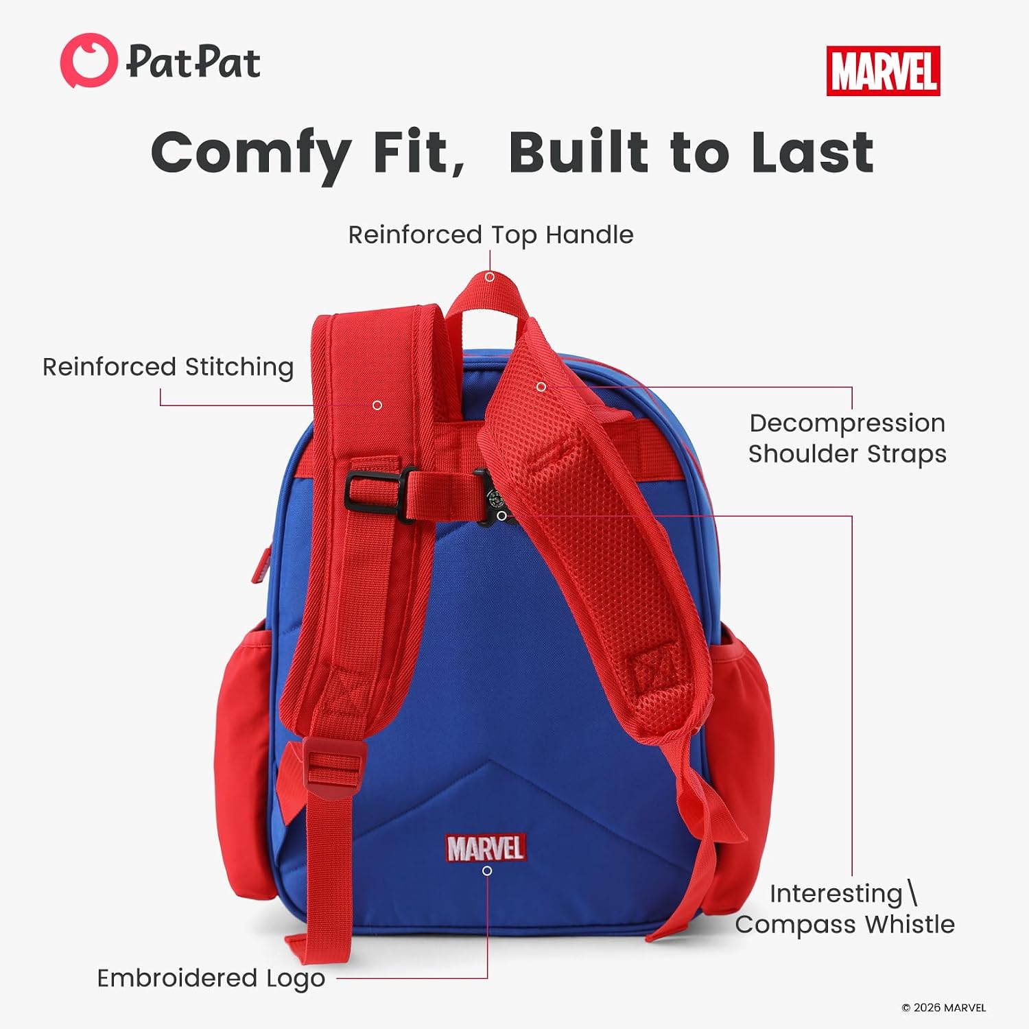 Marvel Captain America Boys Backpack Elementary