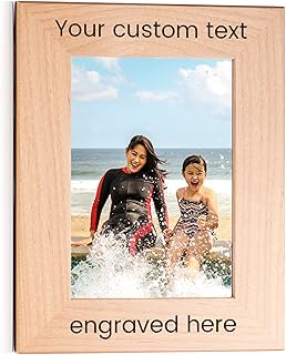 Lifetime Creations Create Your Own Personalized Picture Frame: Engraved Custom Wood Photo Frame, Customizable Gift for Wedding, Anniversary, Birthday (5x7 Inch Portrait)