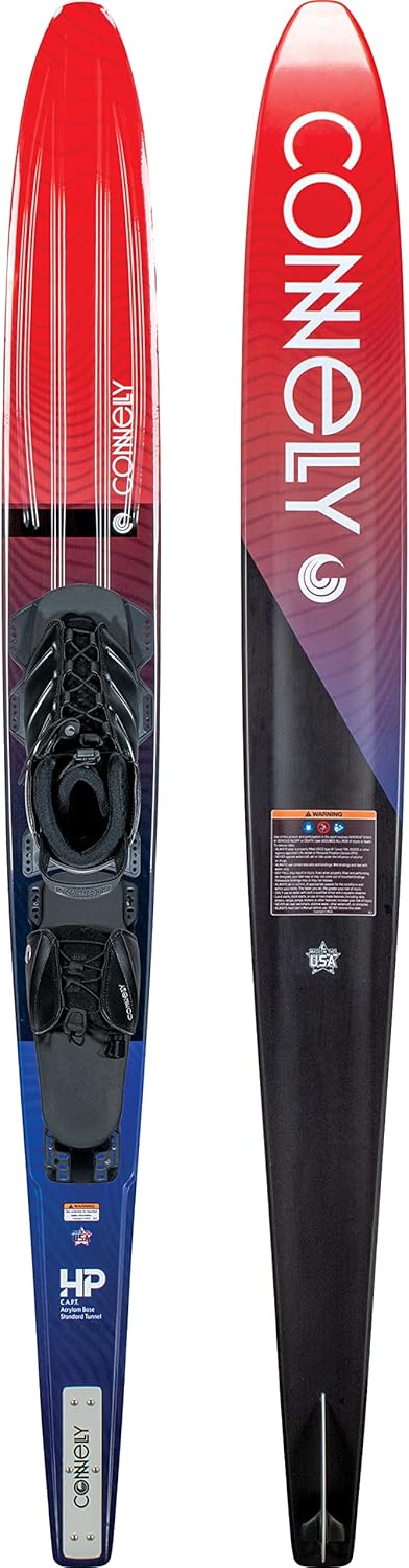 Connelly Slalom Waterski - HP 68 - Tempest Front Binding with Rear Toe Plate, M (7-9)