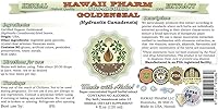 Vista 2 de HawaiiPharm Goldenseal Extracto líquido sin alcohol, sello de oro orgánico (Hydrastis Canadensis) Suplemento herbario natural de glicerita de hojas