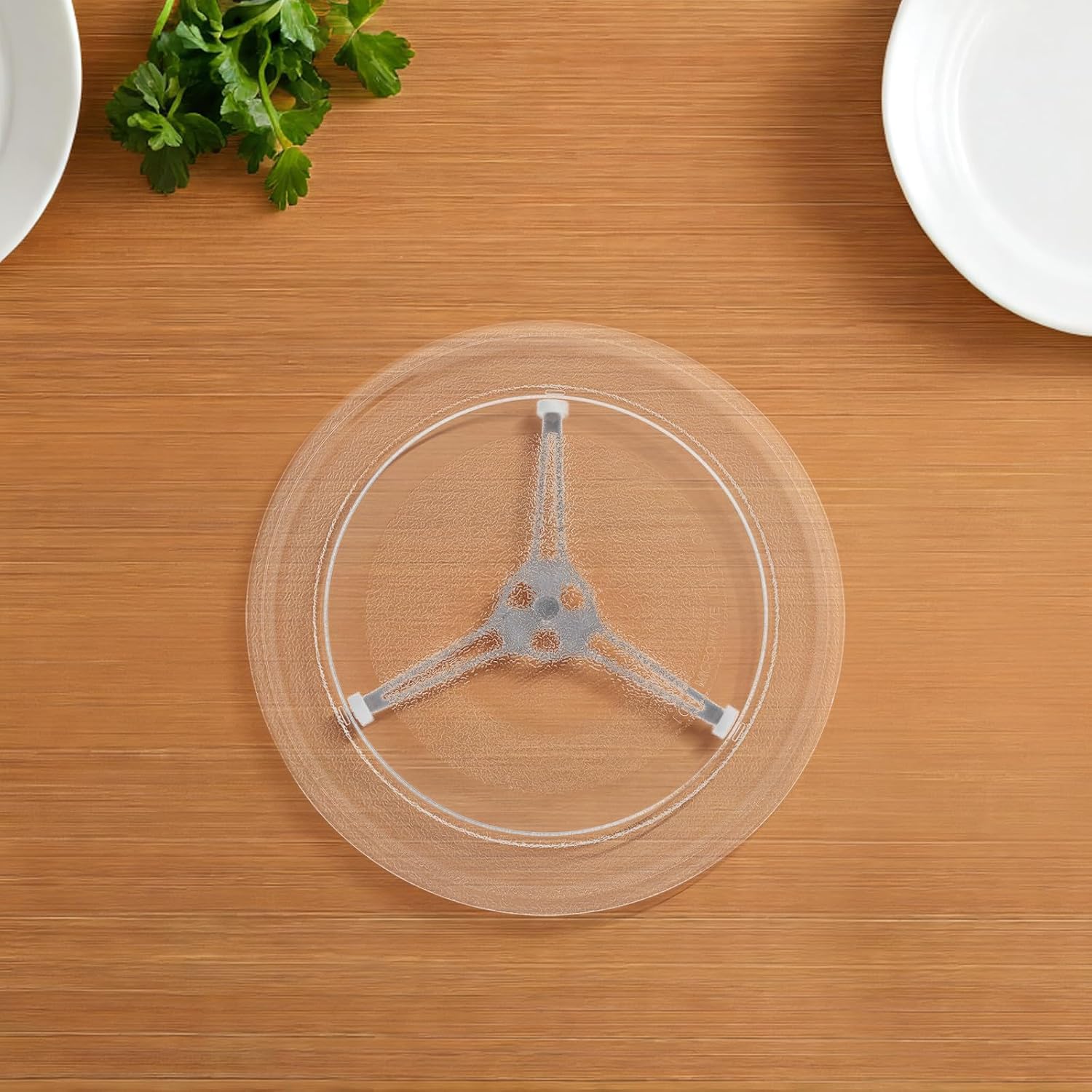 Microwave Glass Turntable Tray Replacement with Support Roller Ring