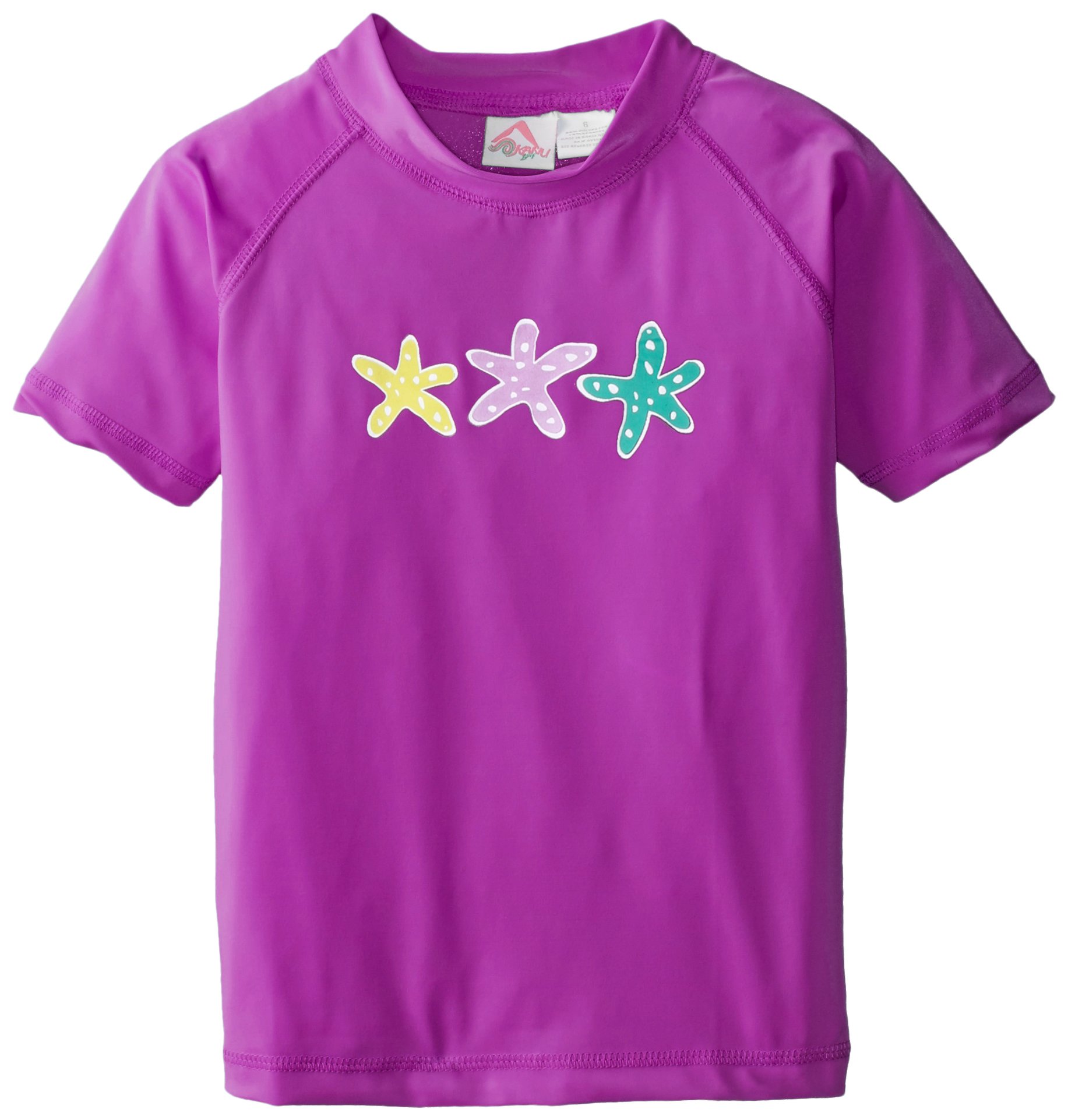 Kanu Surf Girls' Jade Rash Guard UPF 50+ Sun Protection Short Sleeve Swim Shirt