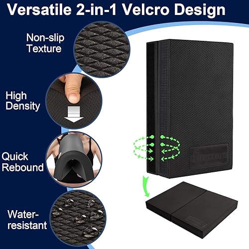 Miniatura 3 de StrongTek 2-in-1 Non-Slip Balance Pad - High-Density Foam Cushion, Supportive Exercise Mat & Knee Pad for Core Training, Yoga, Pilates, Physical