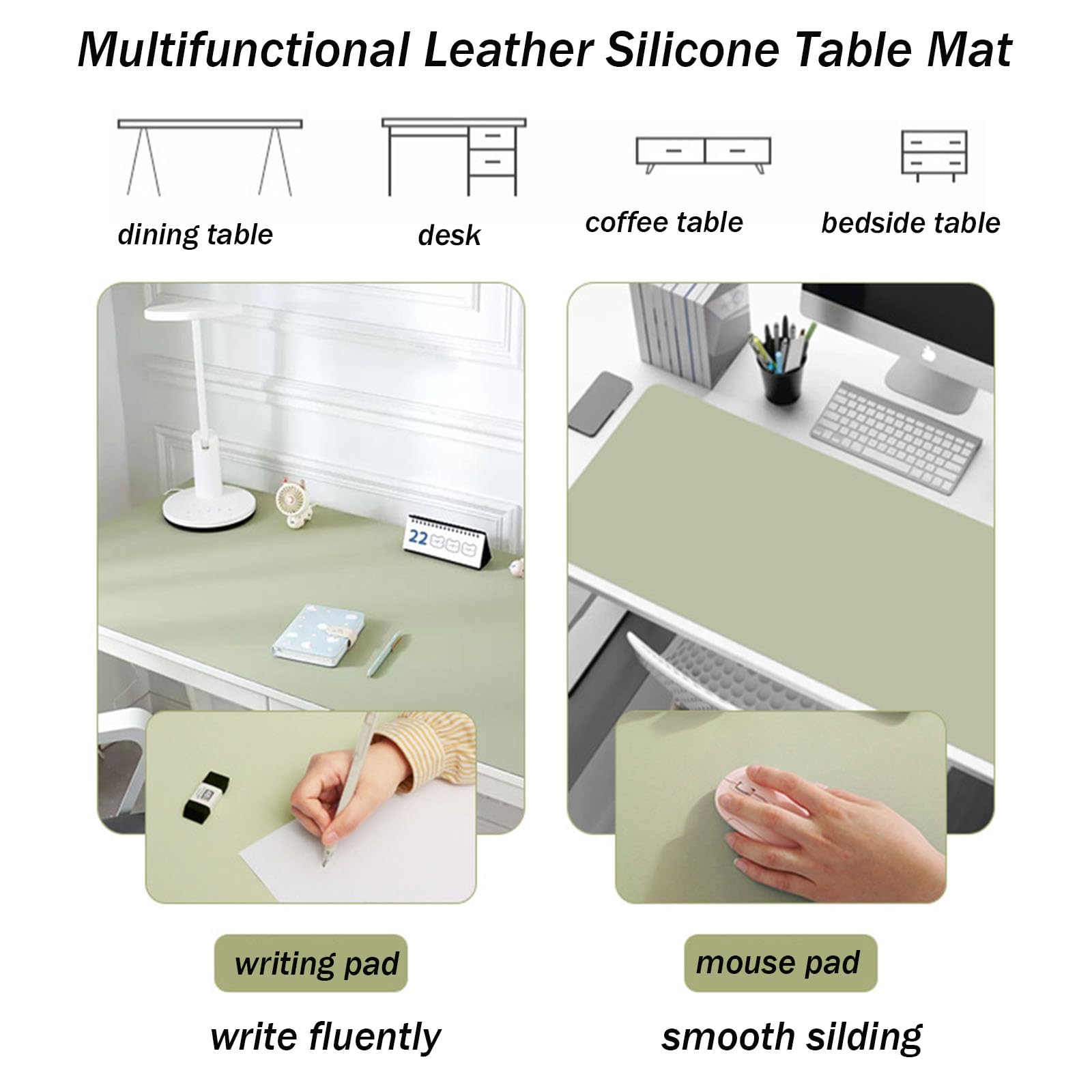 Tappetino da Ufficio Scrivania Pelle, Impermeabile Tovaglie Ecopelle, Tappetino Mouse Grande Antiscivolo, Sottomano Scrivania Bambini per Protezione Gli Occhi, Tappetino da Tavolo(90×120CM,Black)