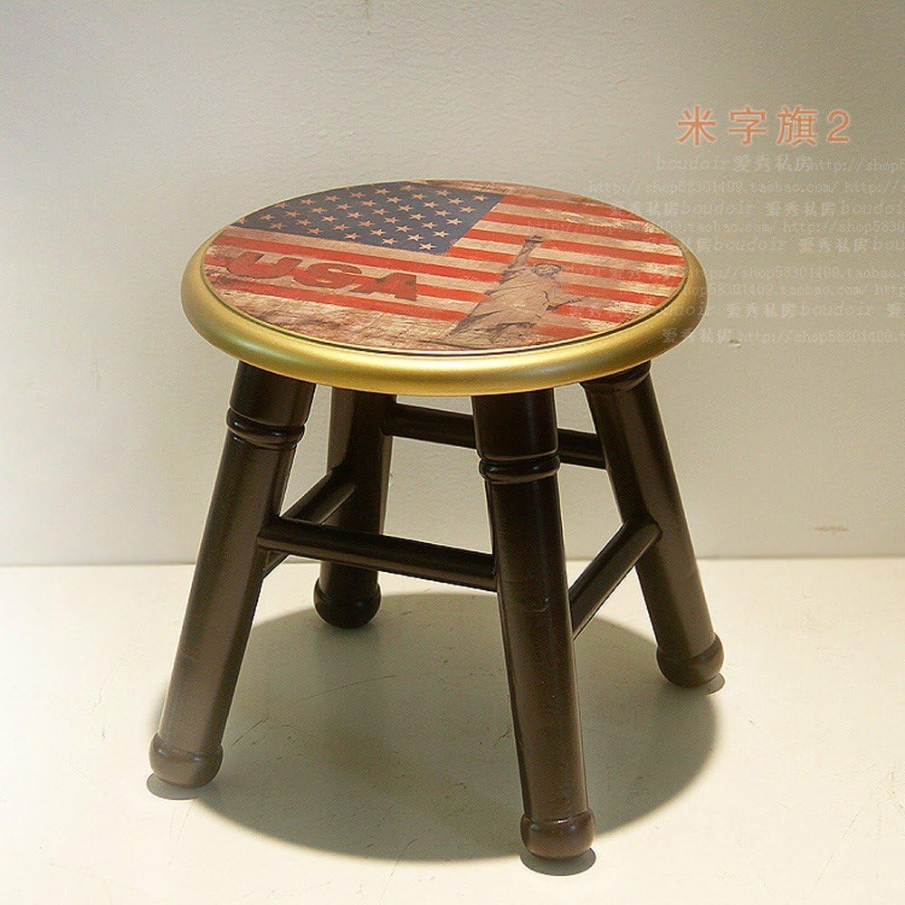 Wooden Stools Foot stools Chairs Children Stool Fashion Creative For Changing Shoes In Living Room Home,Rice Word Flag 2 Phnom Penh