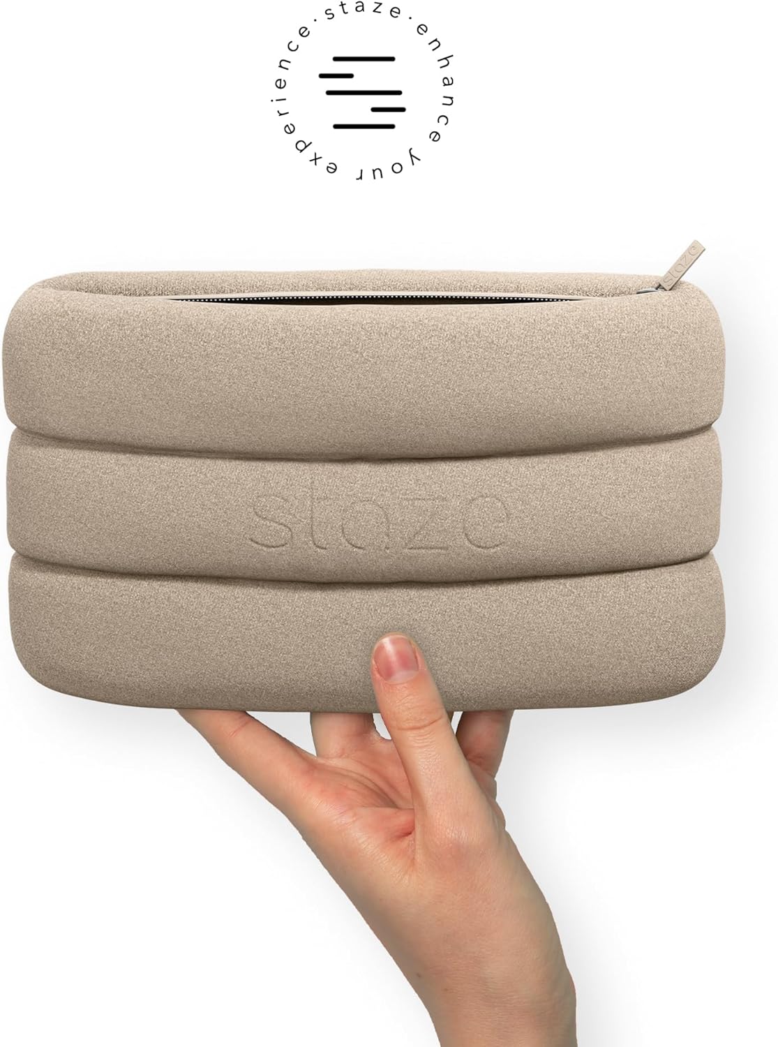 Staze Smell Proof Bag with Zipper Closure - Waterproof, Multipurpose Storage Pouch, Stylish Smell Proof Pouch for Travel, Storage & On the Go (Dune, 10.5” x 7”)
