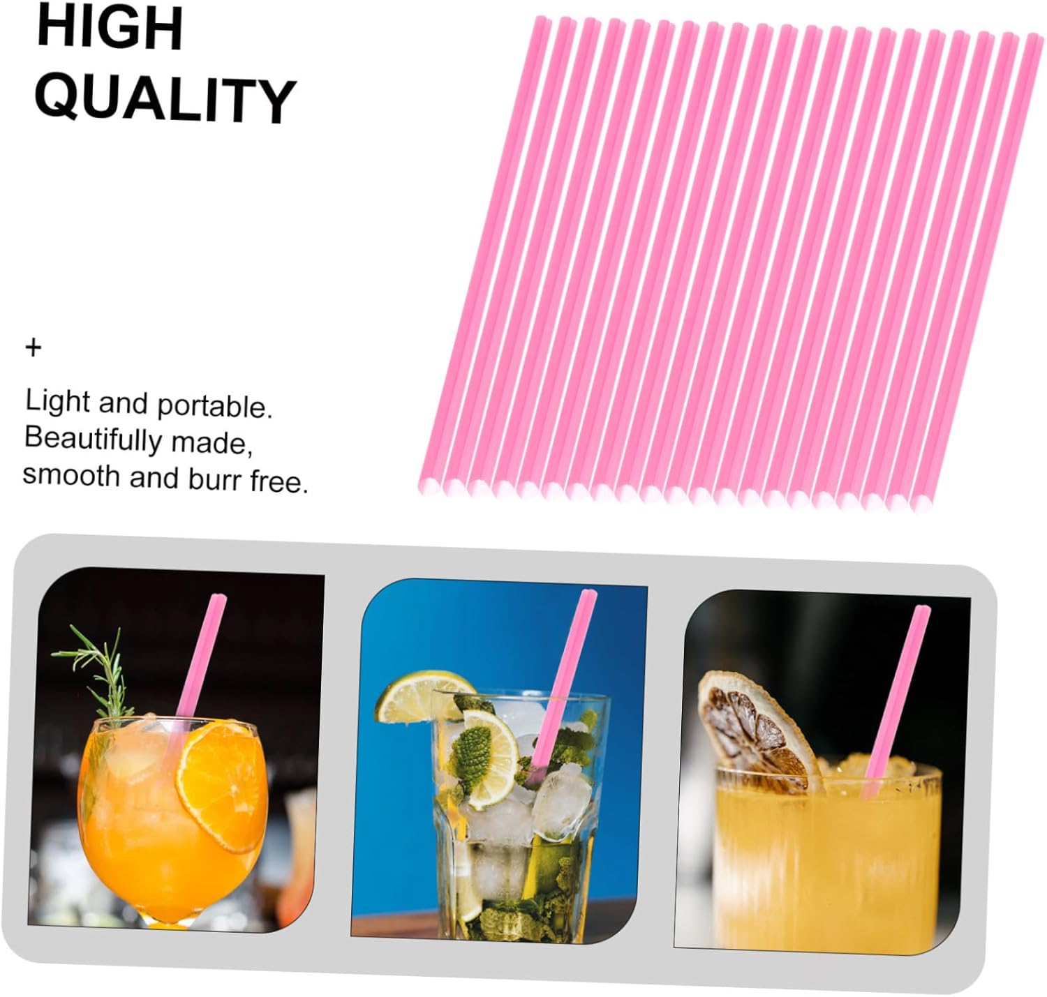 STAHAD 100pcs Heart Shape Disposable Plastic Straws Pink Individual Wrap Drinking Straws for Weddings and Valentine’s Day
