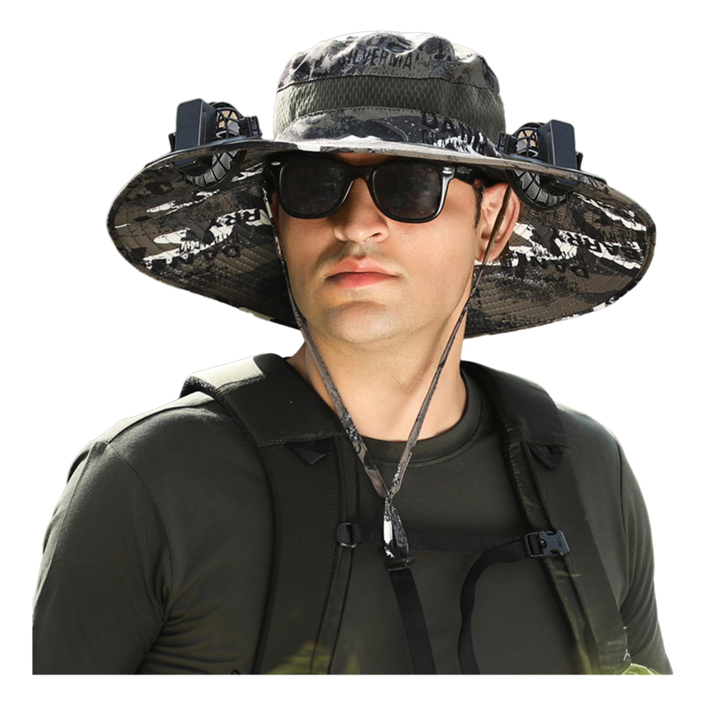 Cappello da sole con ventilatore solare per pesca estiva e campeggio