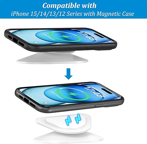 Miniatura 3 de PlusAcc Soporte para Echo Show 5 (3ª generación), soporte de inclinación ajustable, accesorios de soporte de mesa magnéticos compatibles con modelos