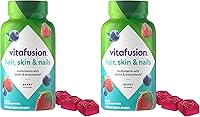 Vista 10 de Vitafusion Magníficas vitaminas gomosas multivitamínicas para cabello, piel y uñas, además de biotina y vitaminas antioxidantes C y E, sabor a