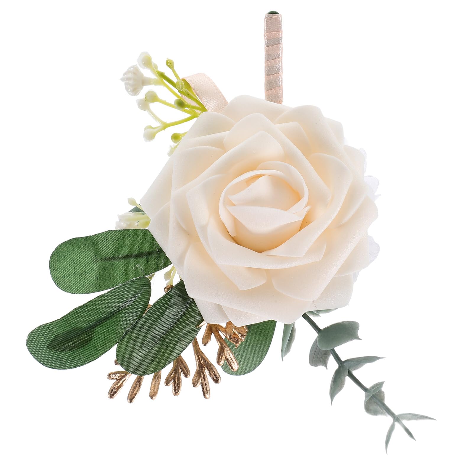 Boutonnière artificielle pour mariés en textile fleur costume