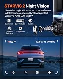 70mai Double caméra de tableau de bord avant et arrière 4K pour voiture avec Sony IMX678, STARVIS 2 vision nocturne, 4G LTE, détection de mouvement AI, ADAS, Wi-Fi 6 5 GHz, moniteur de stationnement - 4