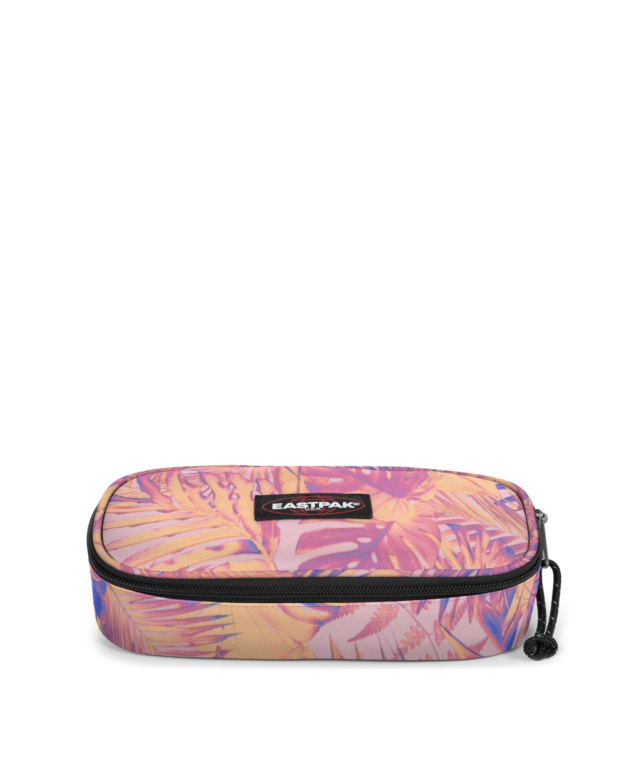 Eastpak Oval Single Pencil Case – Organised Stationery Pouch with Internal Compartments and Zip Pocket, 5 x 22 x 9 cm - Brize Retro Soft