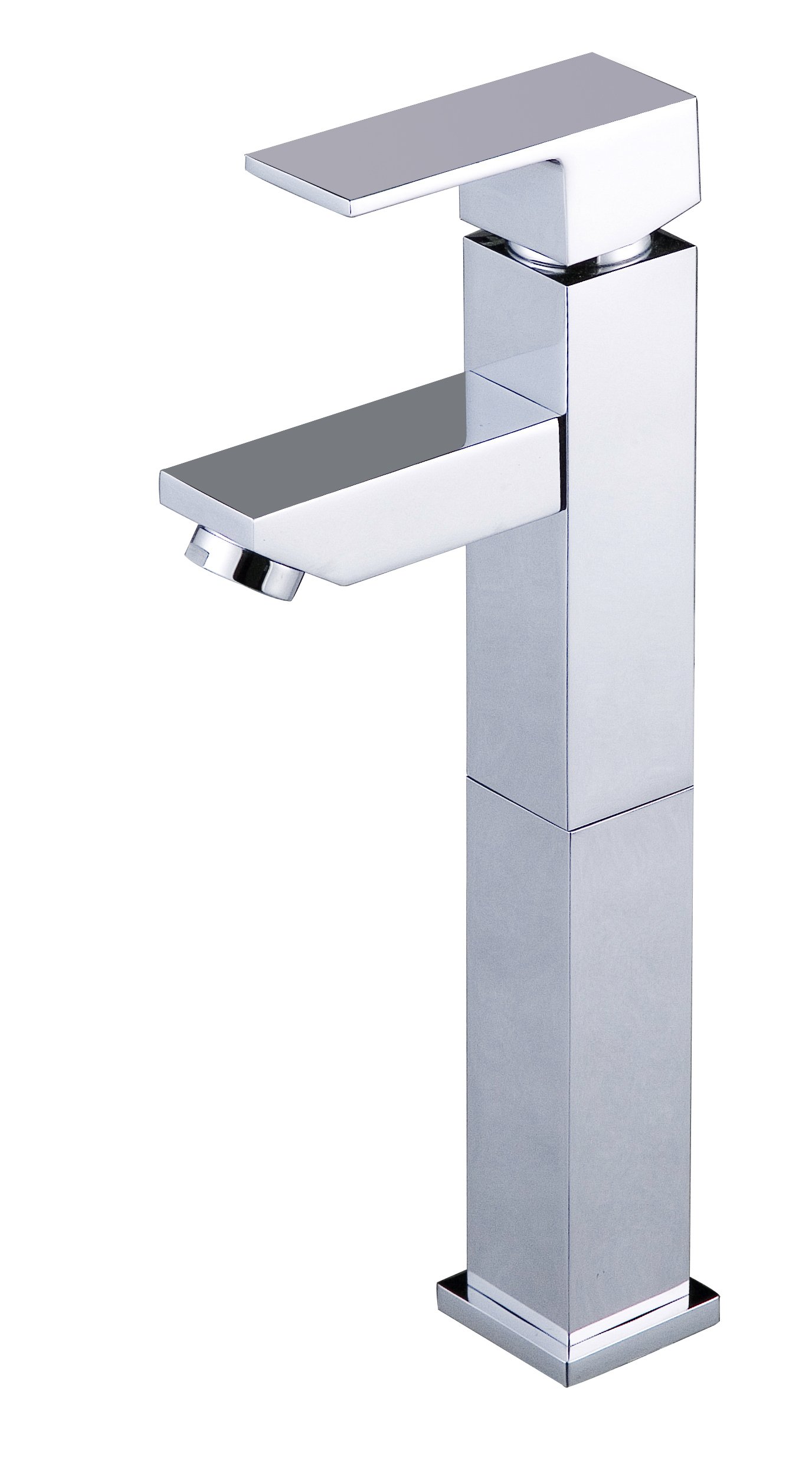DP Grifería - Grifo monomando de lavabo alto, color plateado, serie Arce