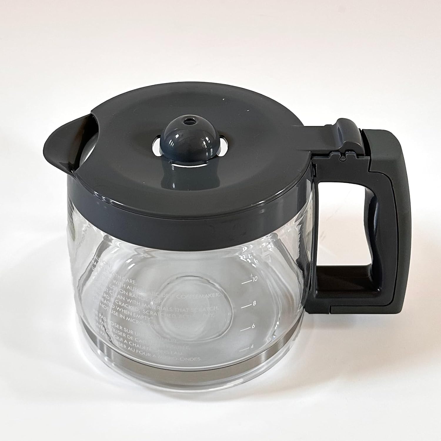 Replacement Coffee Maker Carafe Compatible with Kenmore 100.40707310, Grey Handle & Lid