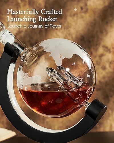 Miniatura 5 de Gifts for Men Dad, Kollea Unique Light Up Whiskey Globe Decanter Sets with 7 RGB Colors, Cool Christmas Birthday Gift for Men, Funny Anniversary