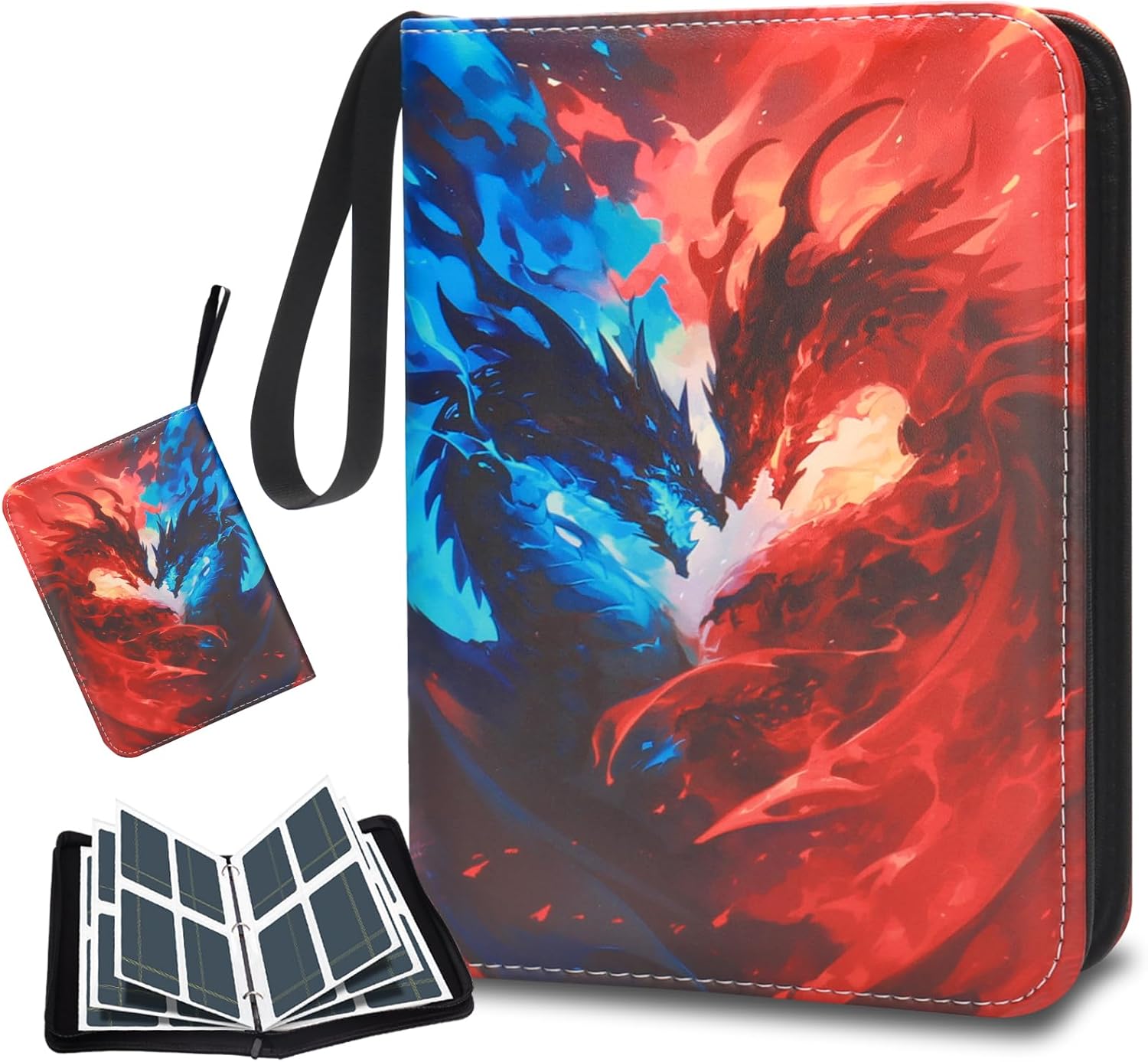 Card Binder 400 Pockets, Trading Card Binder 4-Pockets Portable Card Collection Binder for Boys Girls Organized