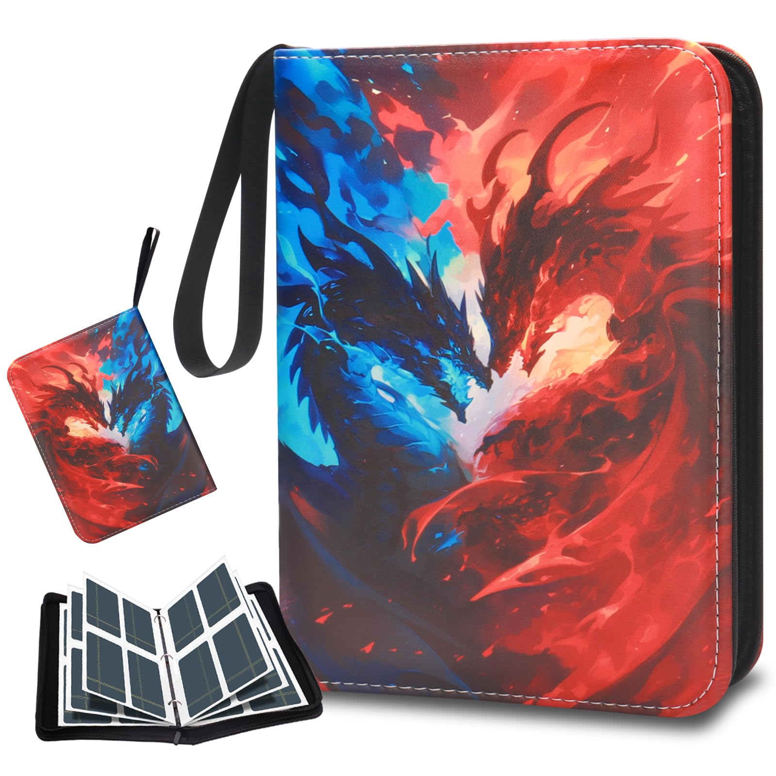 HYNANCE Card Binder 400 Pockets, Trading Card Binder 4-Pockets Portable Card Collection Binder for Boys Girls Organized