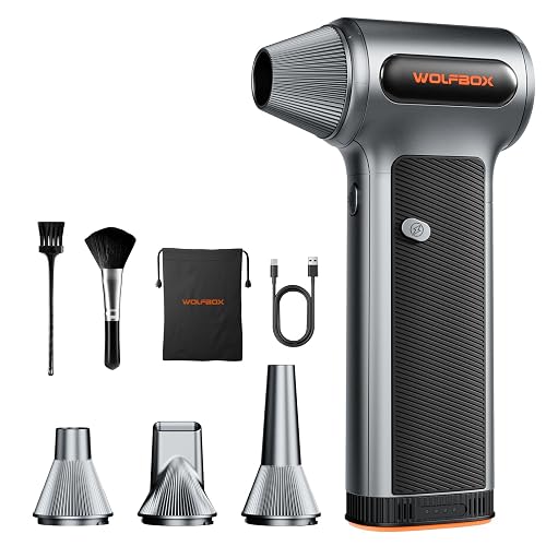 WOLFBOX MF200 Cordless Air Duster with 4 Nozzles