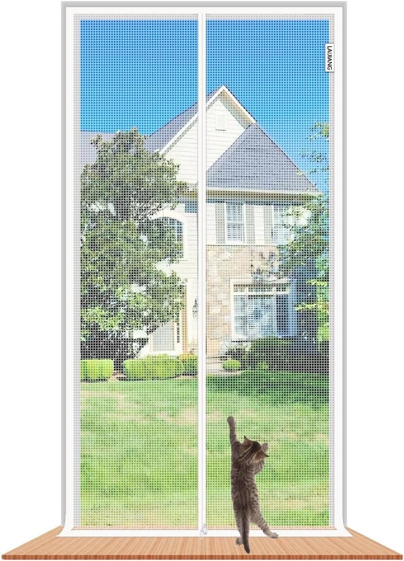 Pet Door With I-Shaped Zipper - Cat Gate 90x220cm For Balcony, Bedroom And Kitchen(80x200cm)
