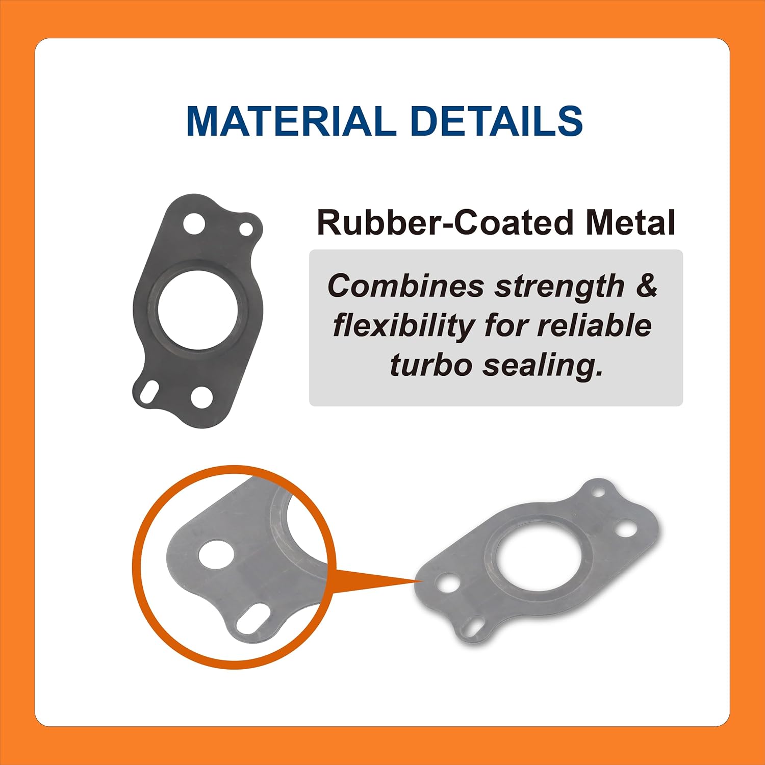 BTS-Turbo Gasket Kit 1, Compatible with GM Duramax 6.6L L5P Engine, 2017–Present, 7PCS Aftermarket Replacement for OEM 12677294, 12671847, 12642429 (12737099), 12691866, Kit de Junta del Turbo