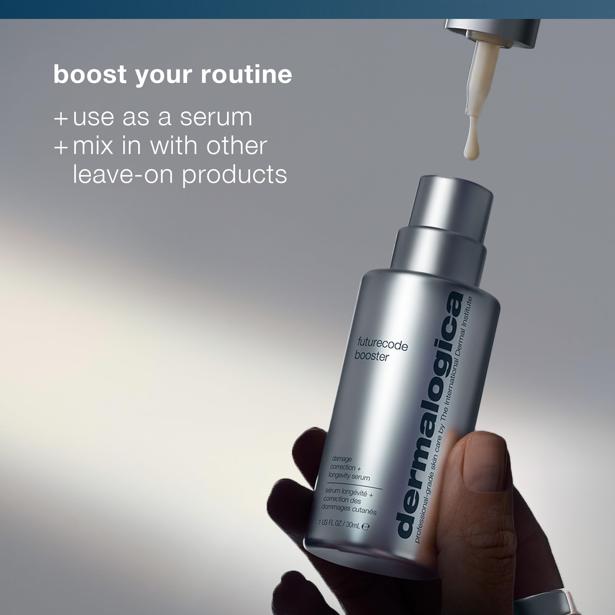 Dermalogica futurecode booster Damage-Correcting Longevity Serum 15ml | Beruhigender Reiniger, der Rötungen und Spannungsgefühle lindert und die Hautbarriere unterstützt.