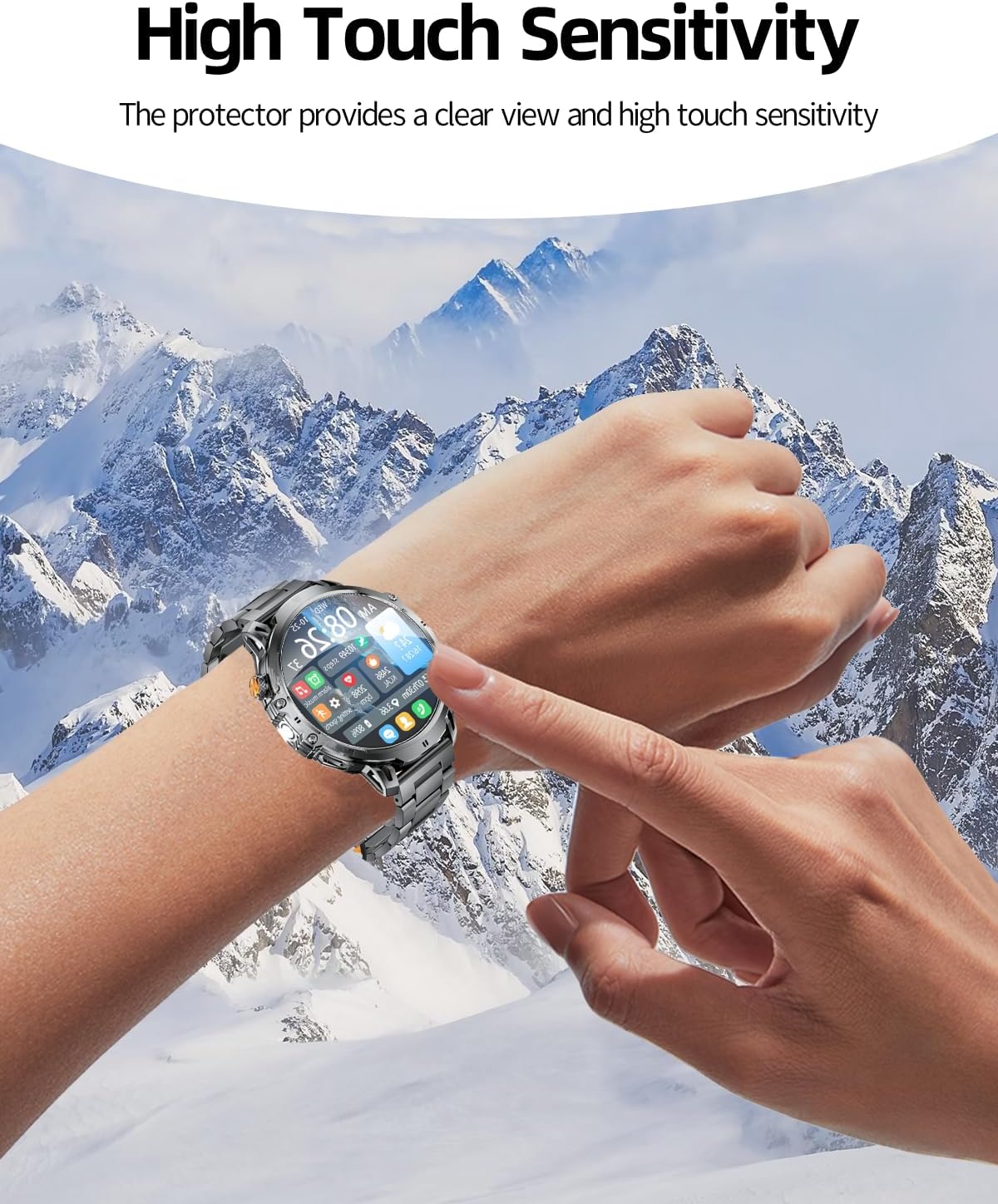[6 Pack] for Haulvean Mens 1.85 Inch Smart Watch Screen Protector, Clear TPU Soft Film Compatible with Haulvean 1.85 Inch Smartwatch,Anti-Scratch Ultra-Thin