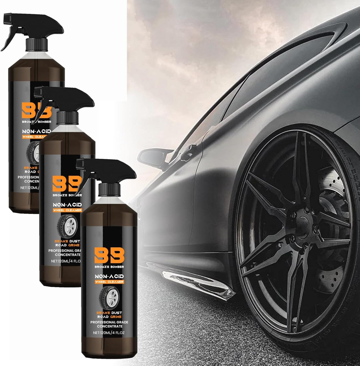 Bronze Bomber NonAcid Wheel Cleaner NonAcid Truck & Car