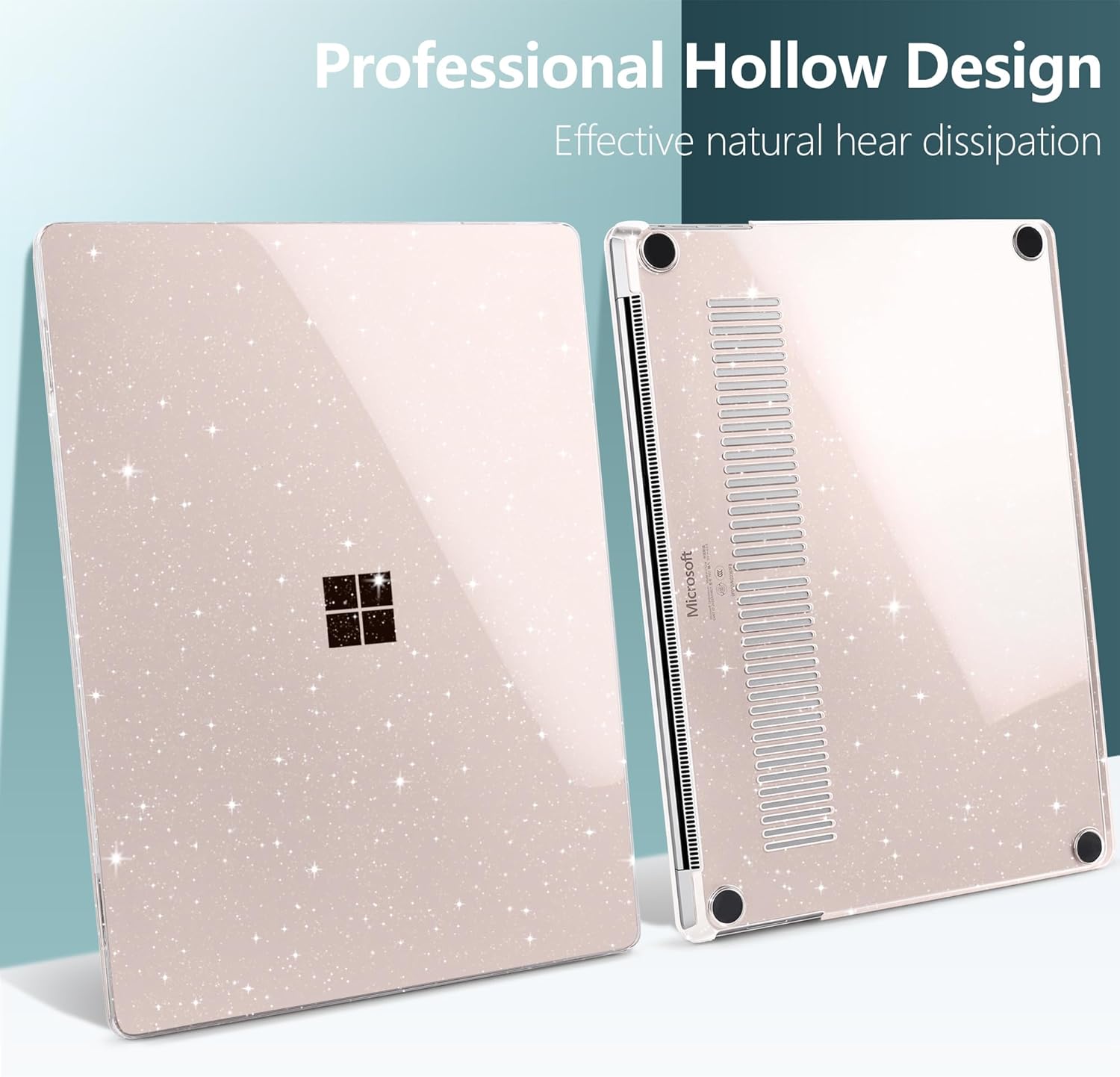 Batianda Premium Crystal Case for 13.8" Microsoft Surface Laptop Copilot+ PC 2024 (7th Edition) Lightweight Durable Scratch-Resistant, with Keyboard Cover & Screen Protector, Starlight - Image 7