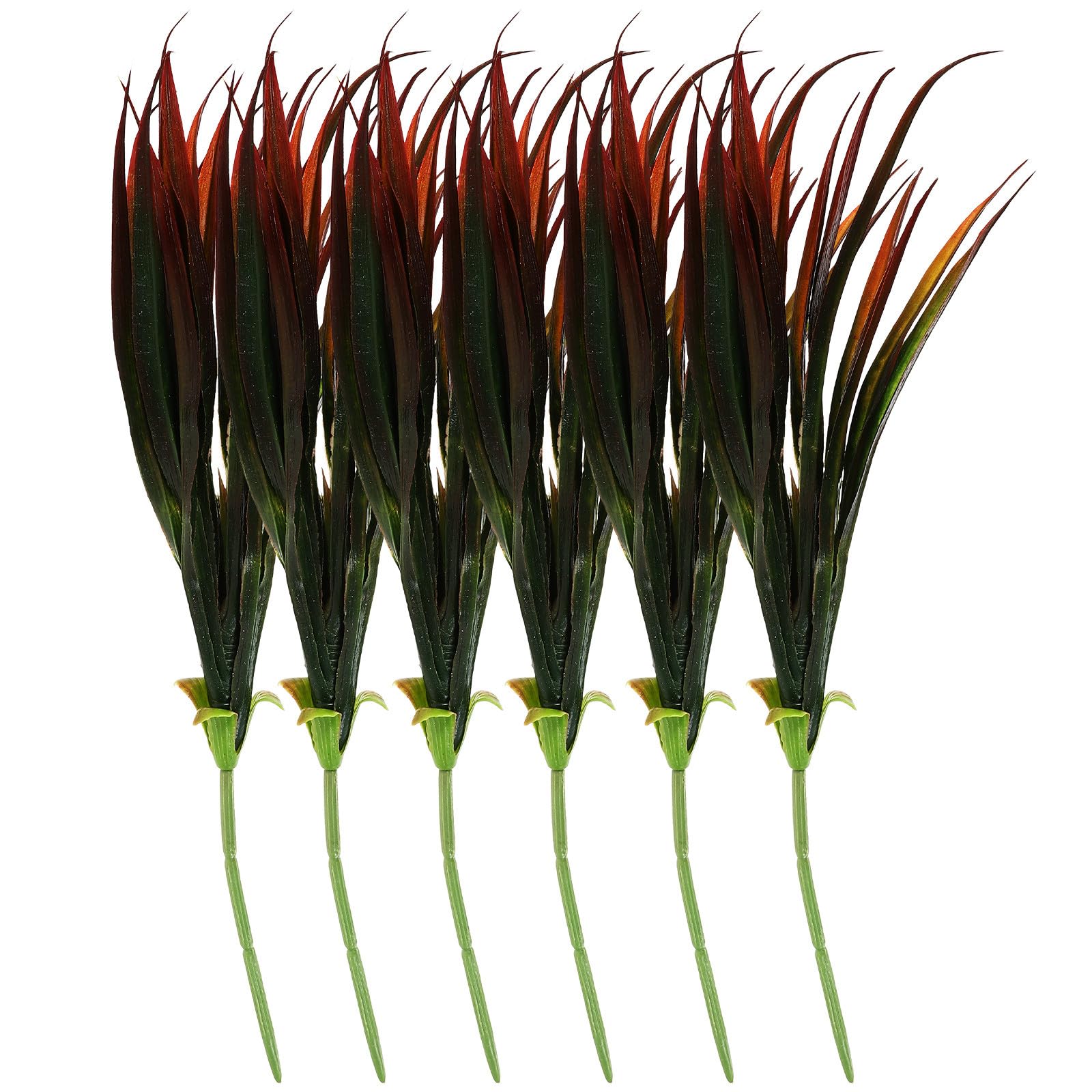 Plantes artificielles extérieures Toyvian 6 faux buissons rouges pour jardin
