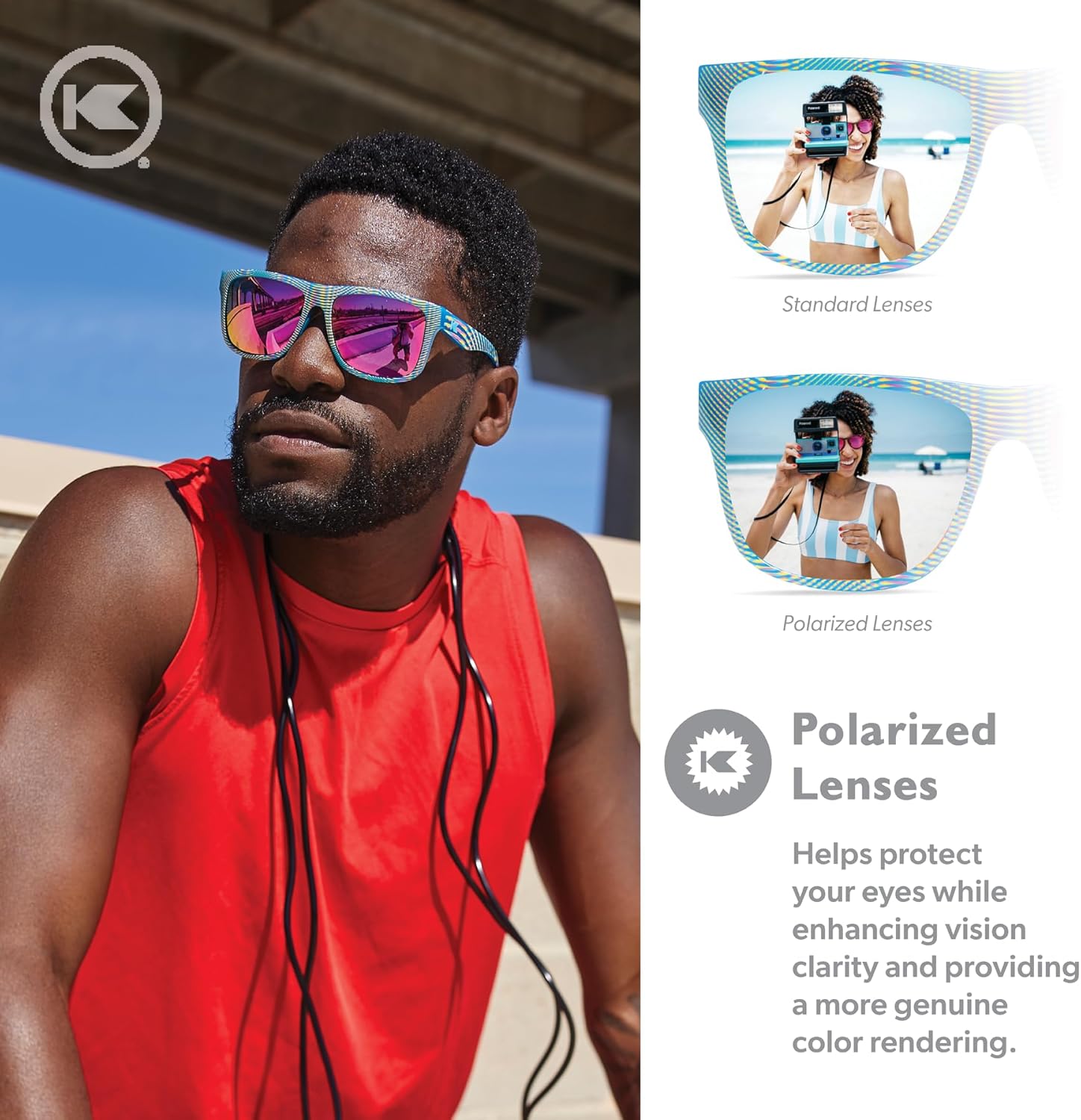 Knockaround Torrey Pines Polarized Sunglasses for Men & Women - UV400 Protection